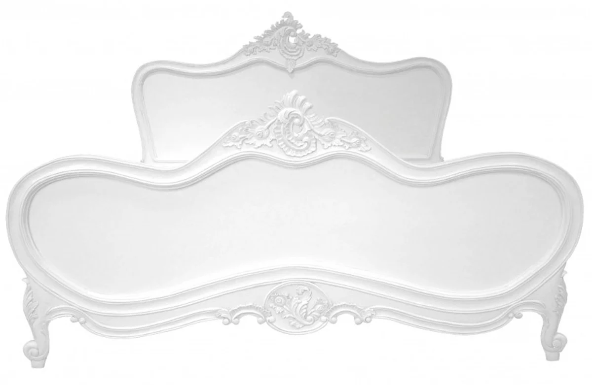 Baroque bed Maison Paris white 180 x 200 cm from the luxury collection by Casa Padrino