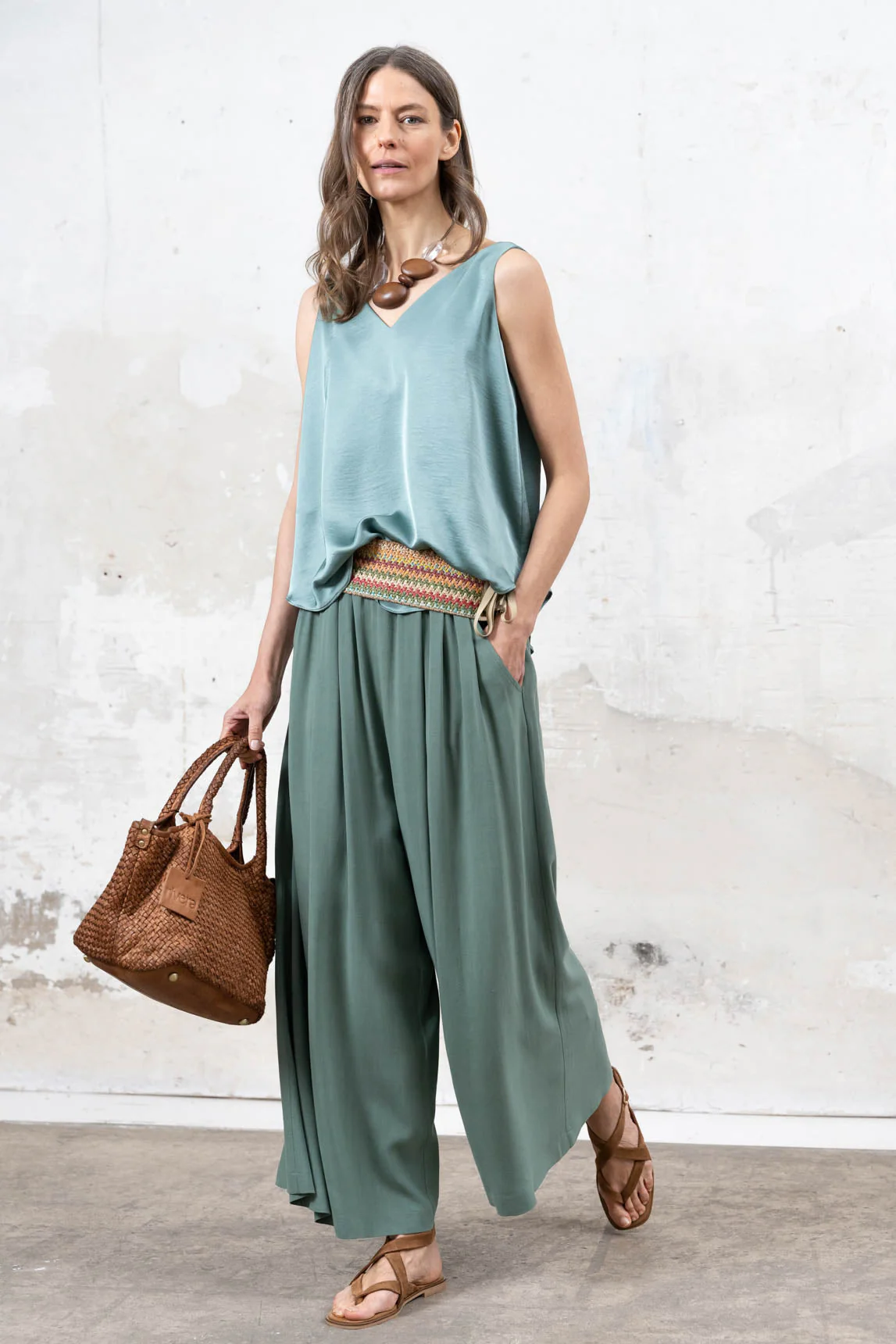 Rivera-Spain Türkisfarbenes Bordeaux-Top