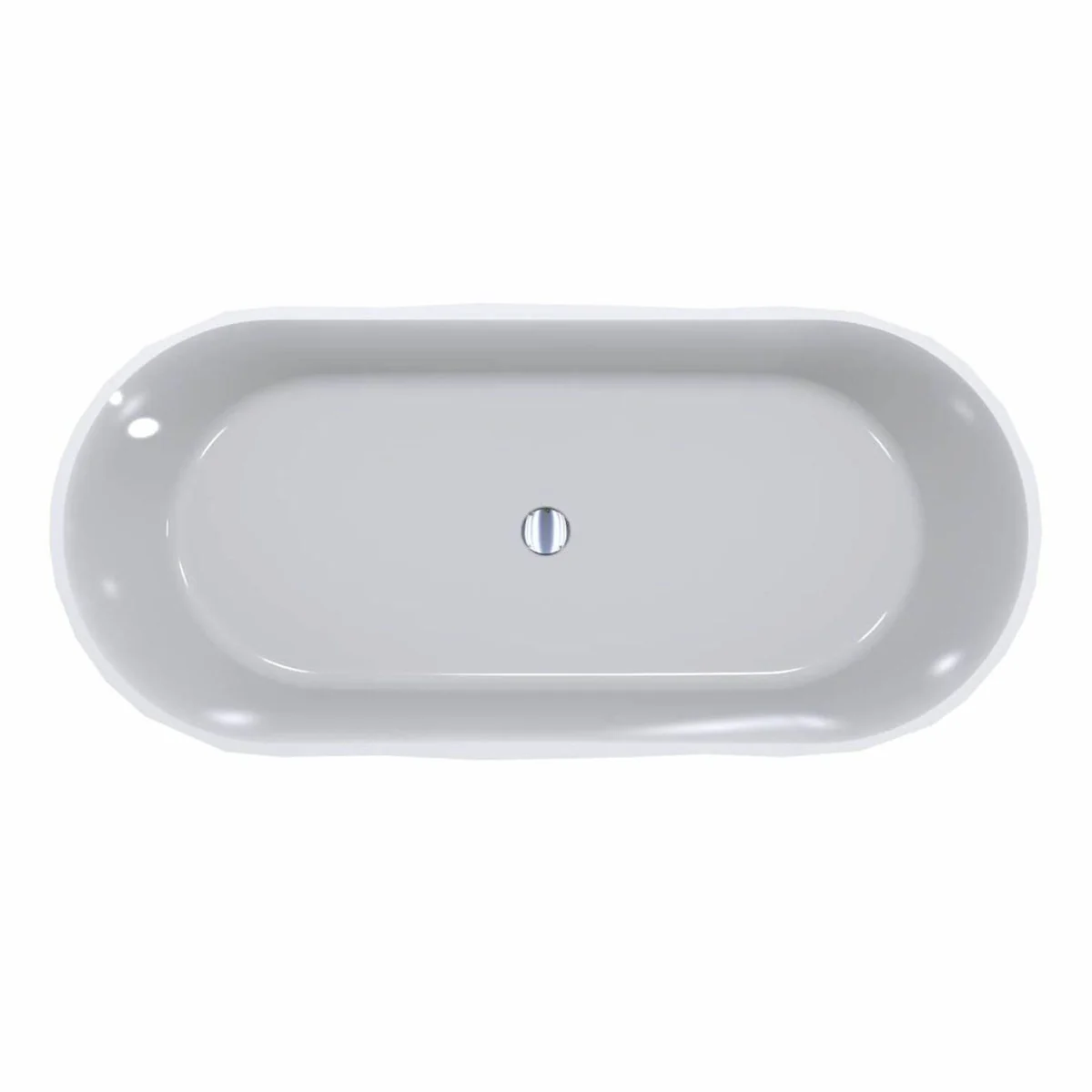 Freestanding luxury bathtub high gloss white 165 cm - bathroom furniture