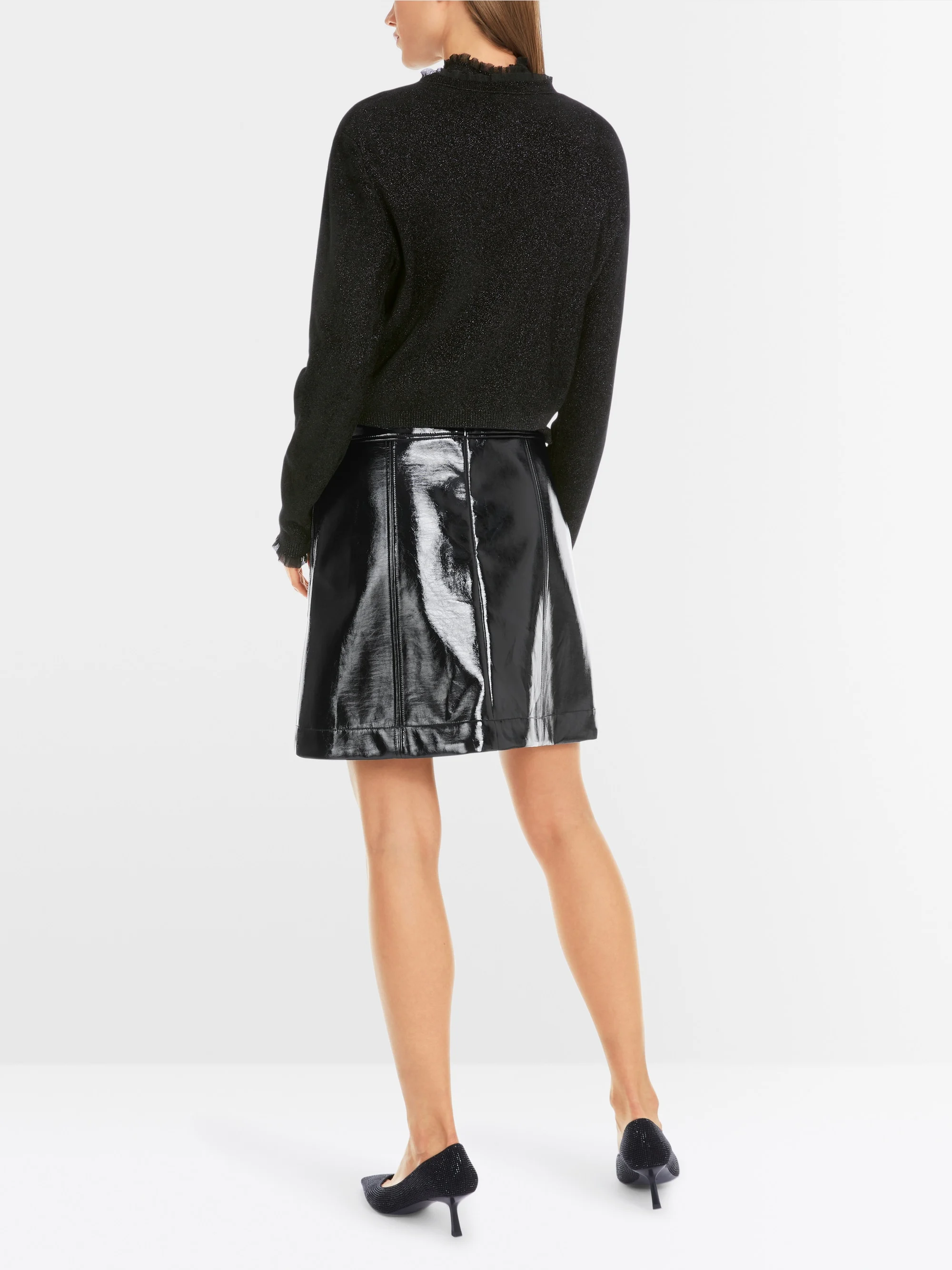 Marc-Cain Glitzer-Cardigan mit Rüschen