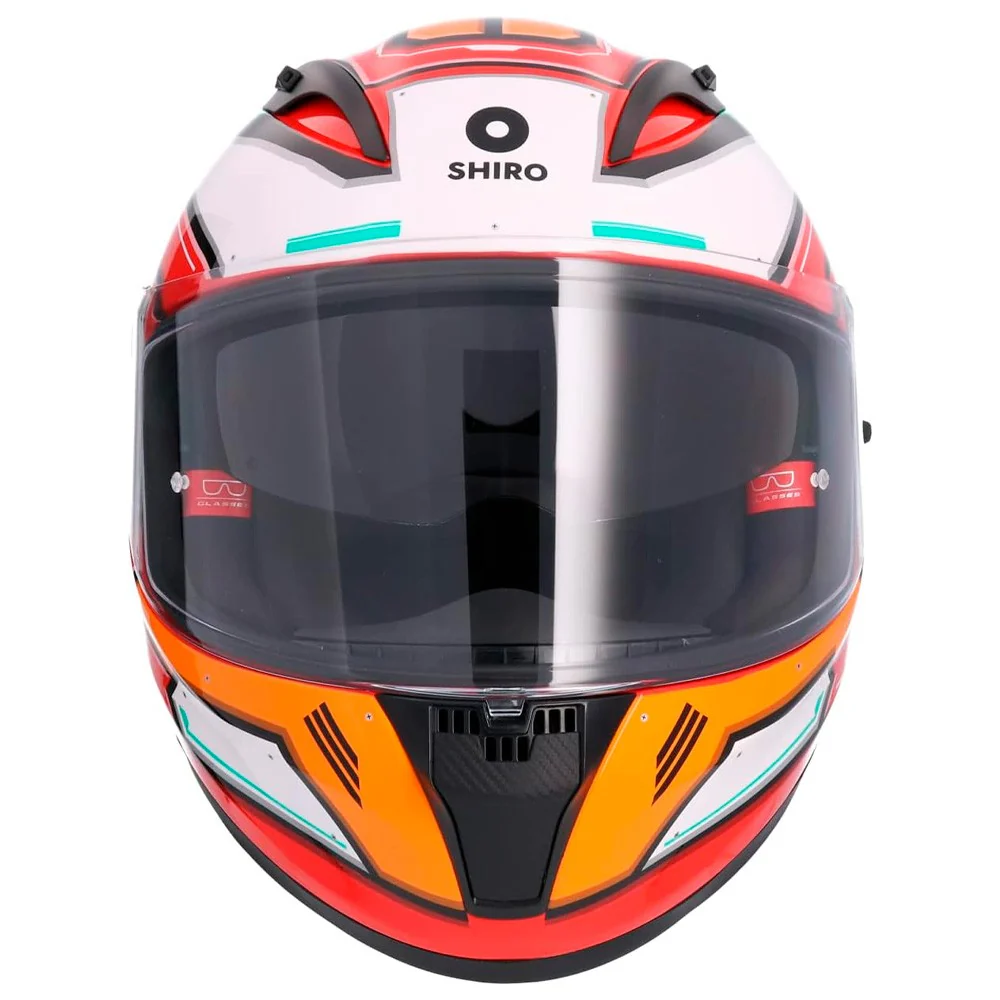 SHIRO SH-605 SHADOW HELMET RED / ORANGE / BLUE