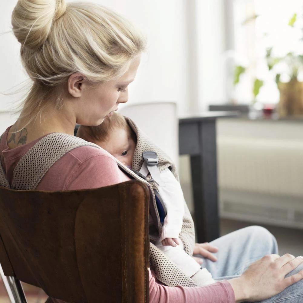 Babytrage Mini, 3D-Netz, Anthrazit/Leopard