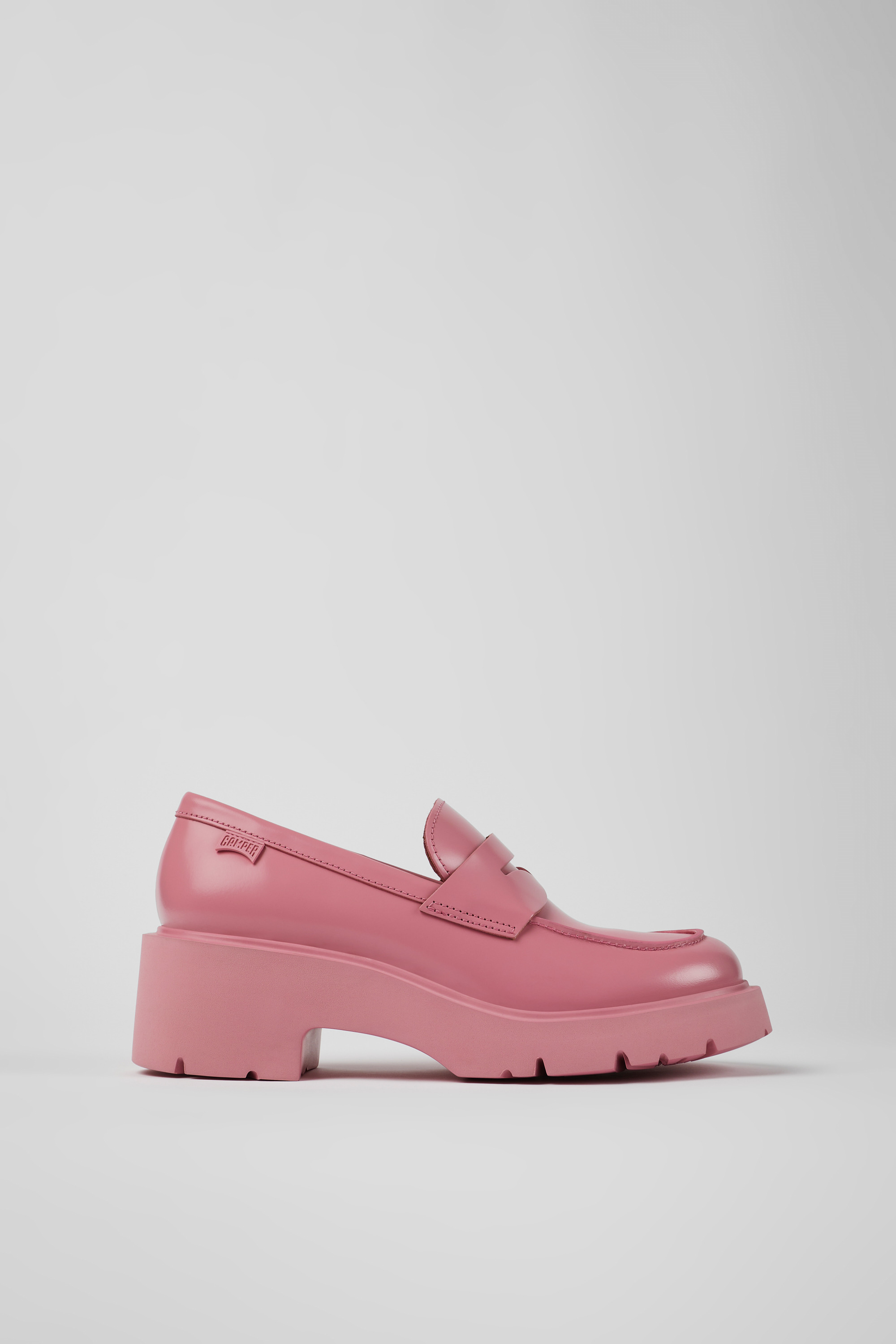 Milah - Rosa Leder Loafers für Frauen