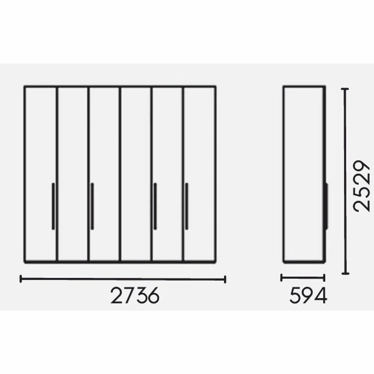 Luxury bedroom cabinet dark brown / brass 273.6 cm - bedroom furniture