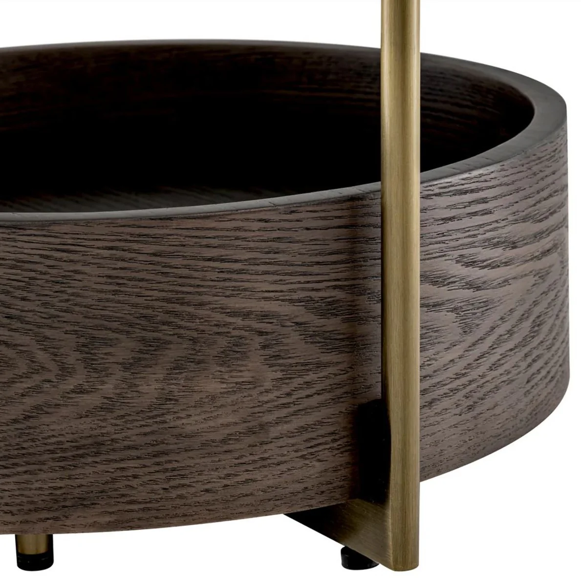 Luxury side table with marble top brown / white / brass 59.5 x 45 x H. 54.5 cm - living room furniture - luxury furniture - living room furnishings - luxury quality