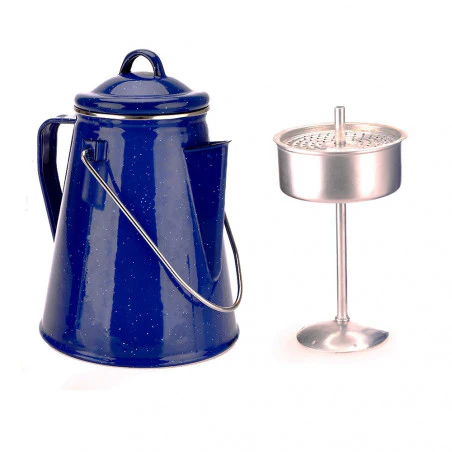 OZtrail ENAMEL COFFEE POT 2L azul - Cafetera esmaltada vintage