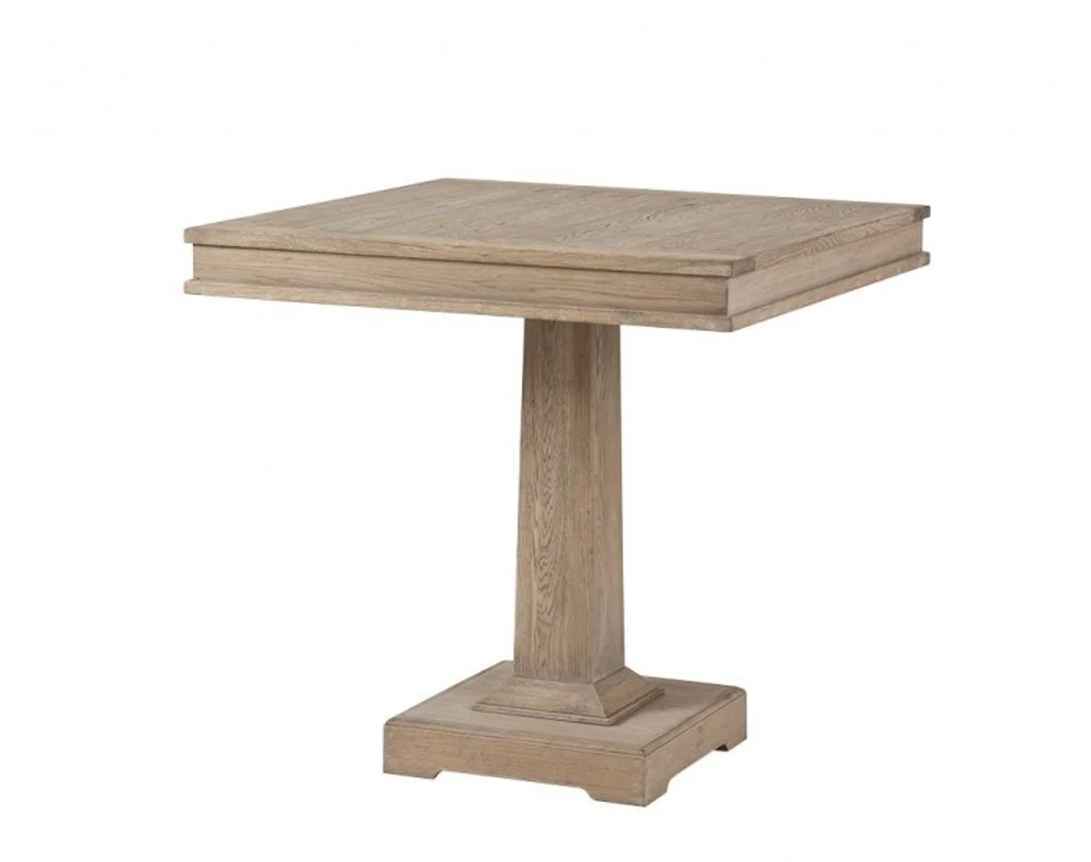 Designer luxury oak wood dining table 80 x 80 x H. 78 cm - Dining room table