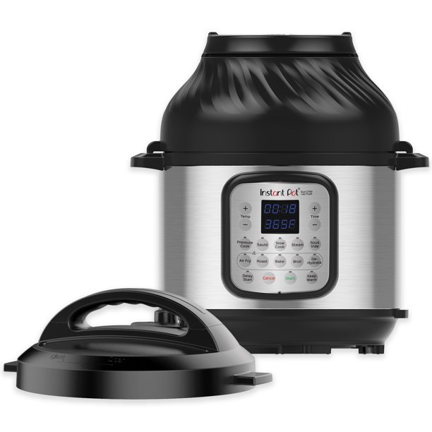 Instant Pot, 6-Quart Duo Crisp, Air Fryer+ Multi-Use Small Pressure Cooker to Roast Bake, Dehydrate & Mehr
