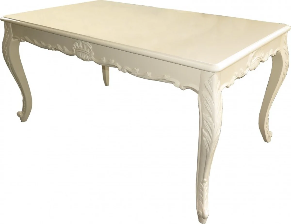 Baroque dining table cream high gloss 160 x 100 cm - dining room table - baroque furniture