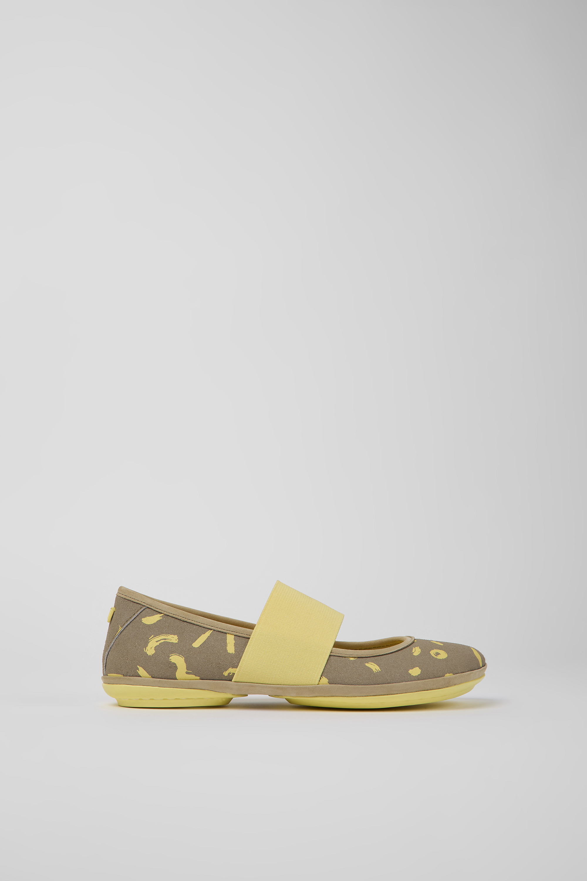 Rechts - Weiße Textil- und Nubuck Turnschuhe für Damen