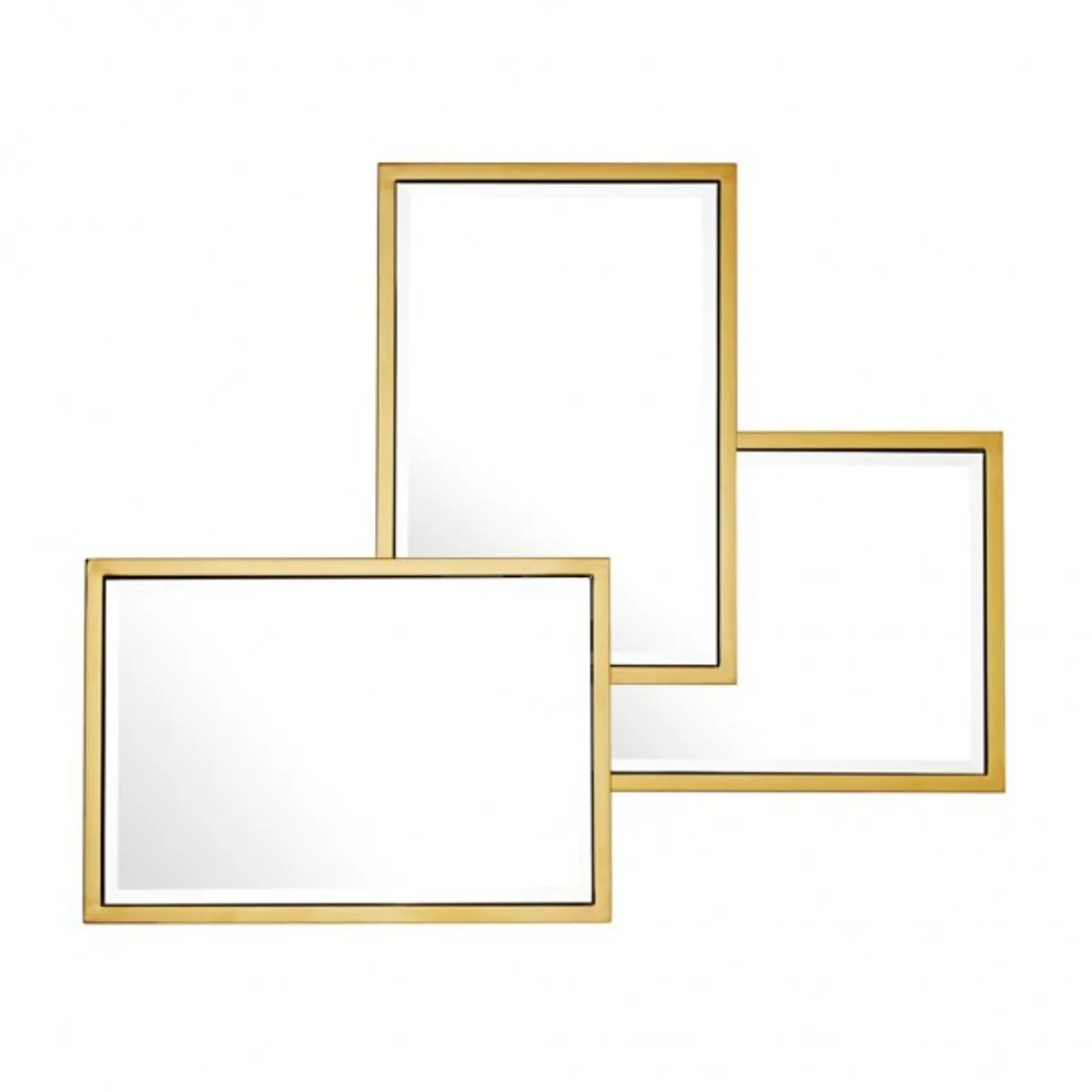 Luxury mirror Neo Classic 80 x H 96 cm stainless steel gold colored - Wall mirror - Luxury Hotel Furniture Collection