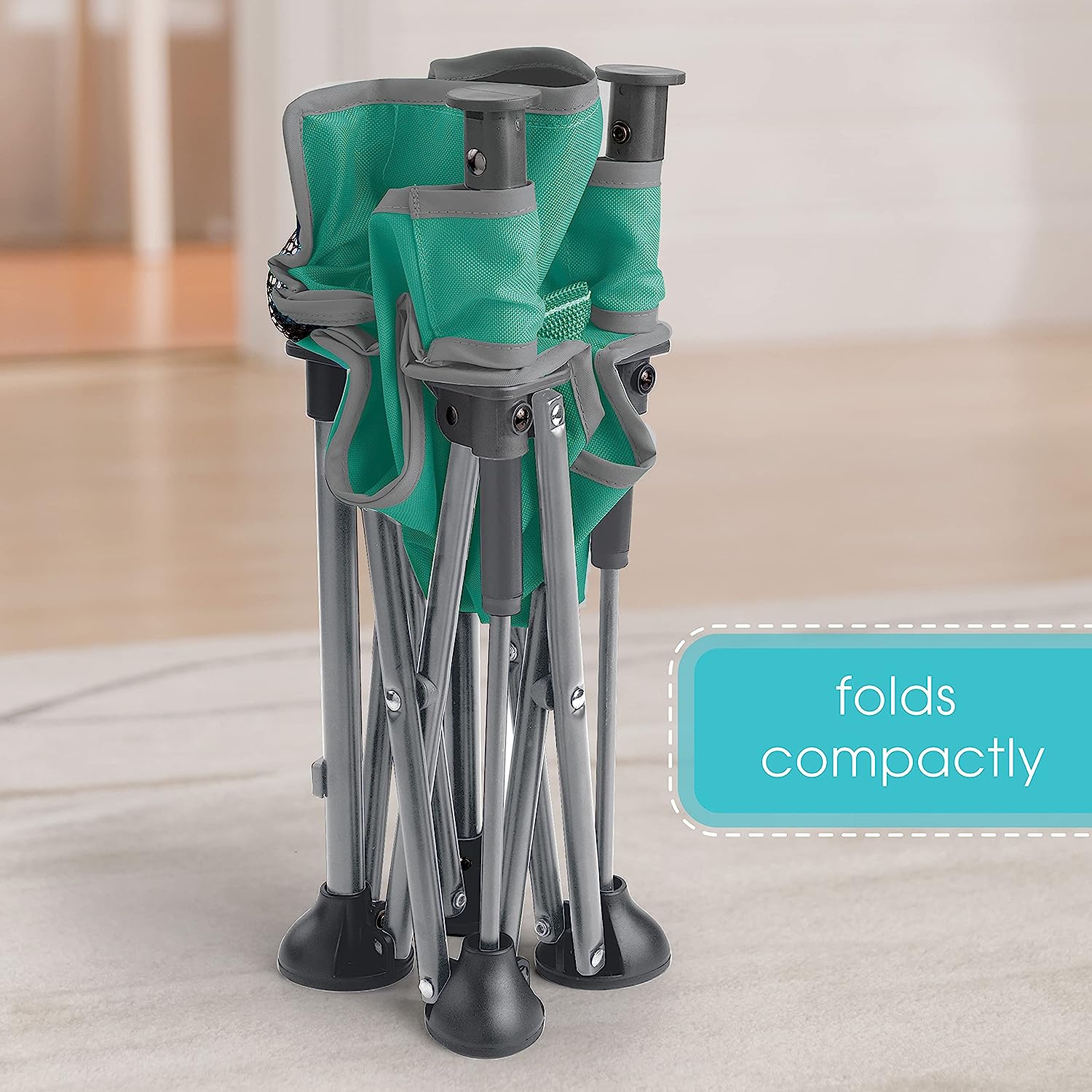 N Sit Tragbarer Sitzerhöhungsstuhl, Grau – Sitzerhöhung für den Innen-/Außenbereich – schnell, einfach und kompakt zusammenklappbar