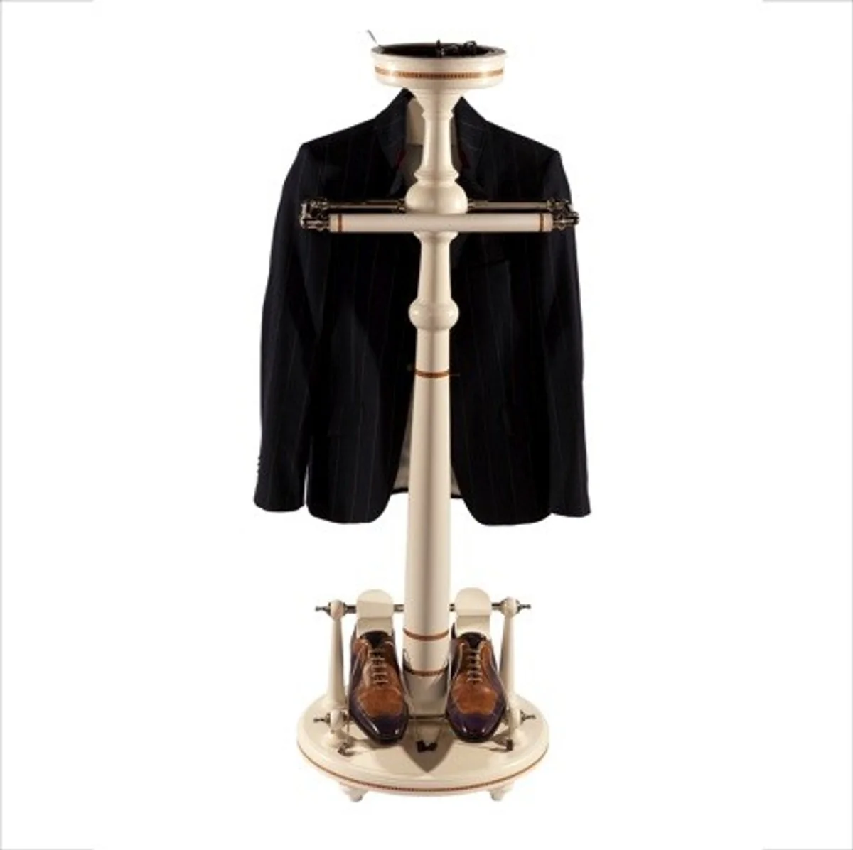 Designer Luxury Coat Rack New York Banker Style - White - Dressboy - Clothes Rack Suit Rack - Baroque Empire Art Deco Art Nouveau Biedermeier