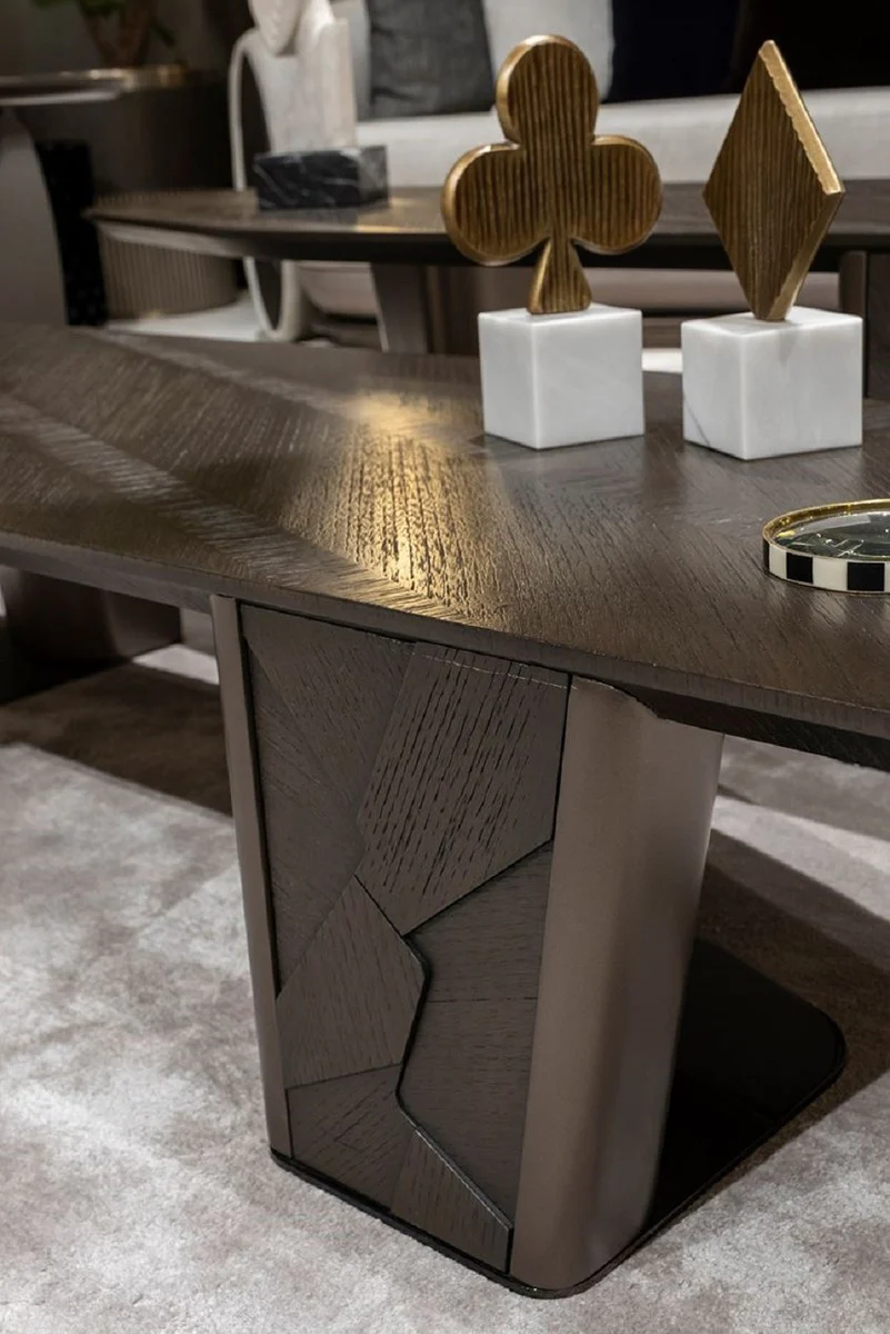 Luxury coffee table set of 2 dark brown / bronze - luxury living room tables - living room furniture - hotel furniture - luxury furniture