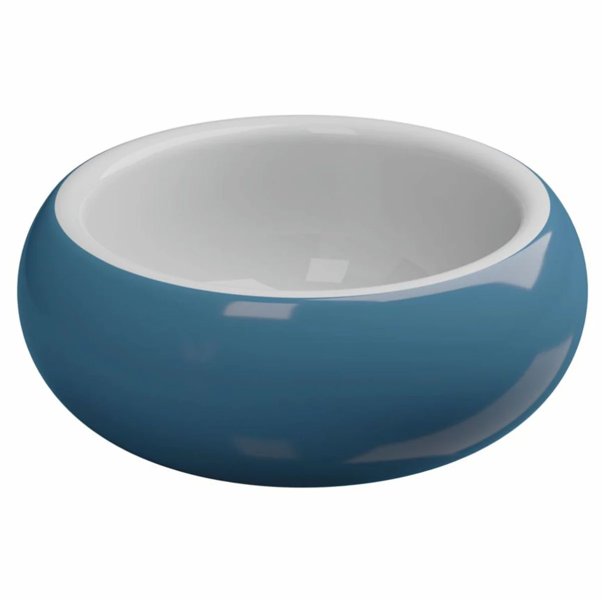 Freestanding luxury acrylic bathtub blue / white Ø 150 cm - Made in Italy