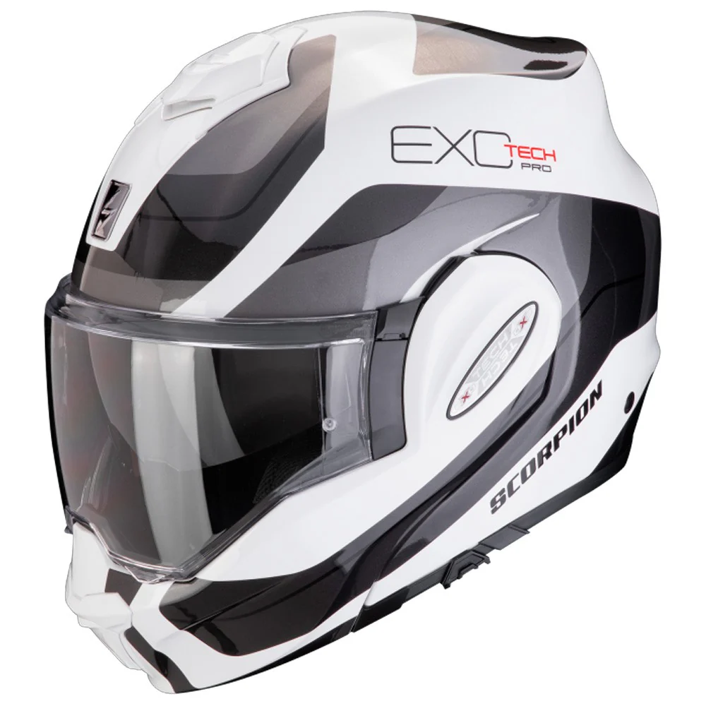 CASCO SCORPION EXO TECH EVO PRO COMMUTA - BLANCO / PLATA