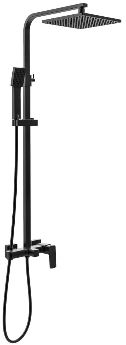 Luxury shower set with overhead shower and hand shower black - shower fitting - shower column - shower set - luxury bathroom accessories