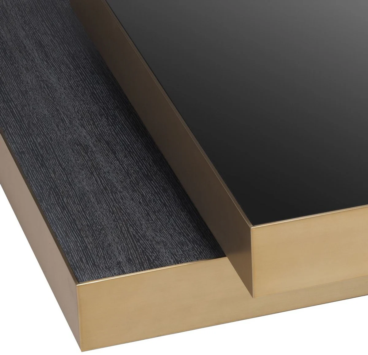 Luxury baroque coffee table cream / gray / gold - handmade solid wood living room table - magnificent solid wood living room furniture in baroque style