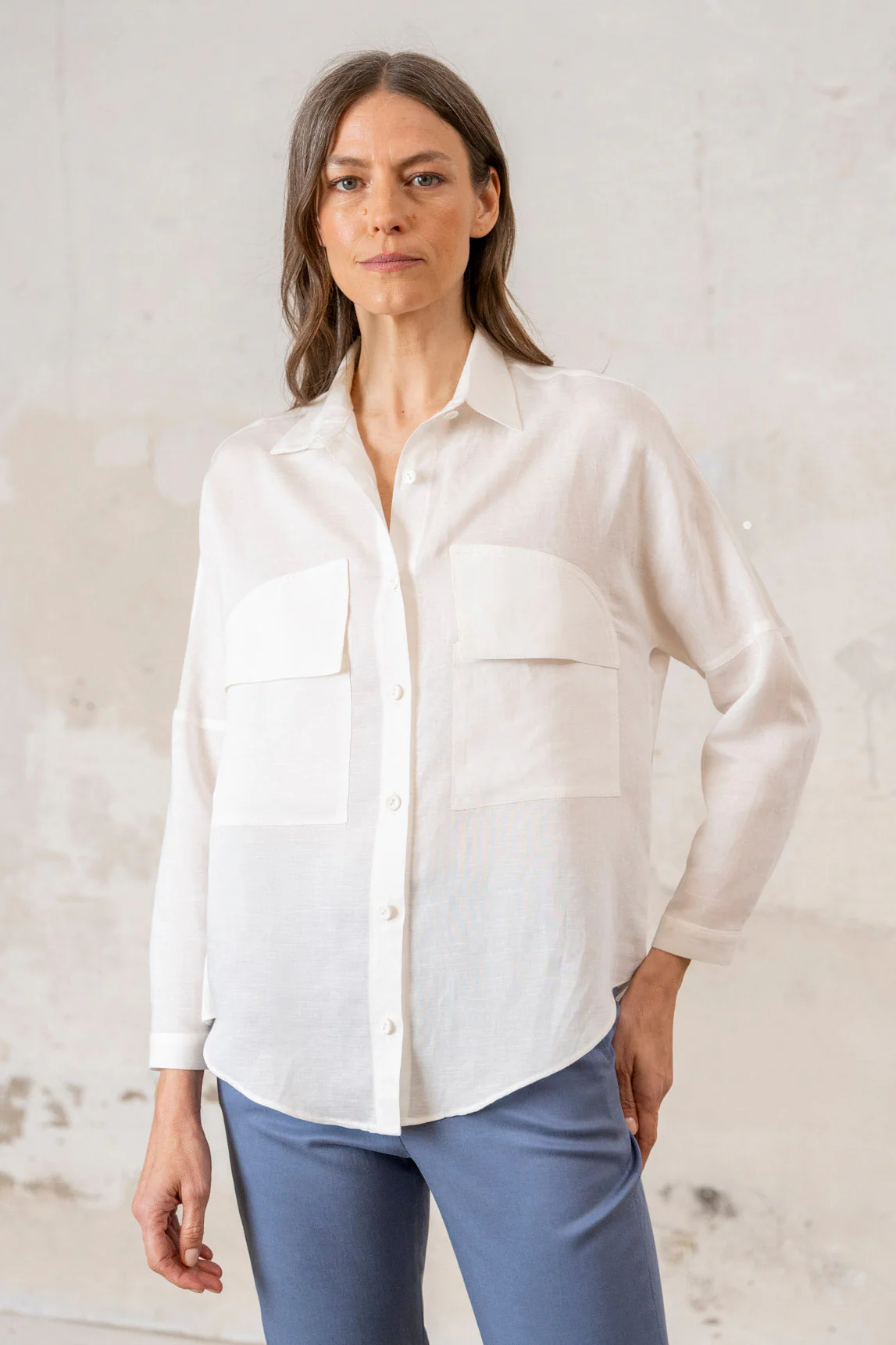 Rivera-Spanien Camisa Luserna blanco