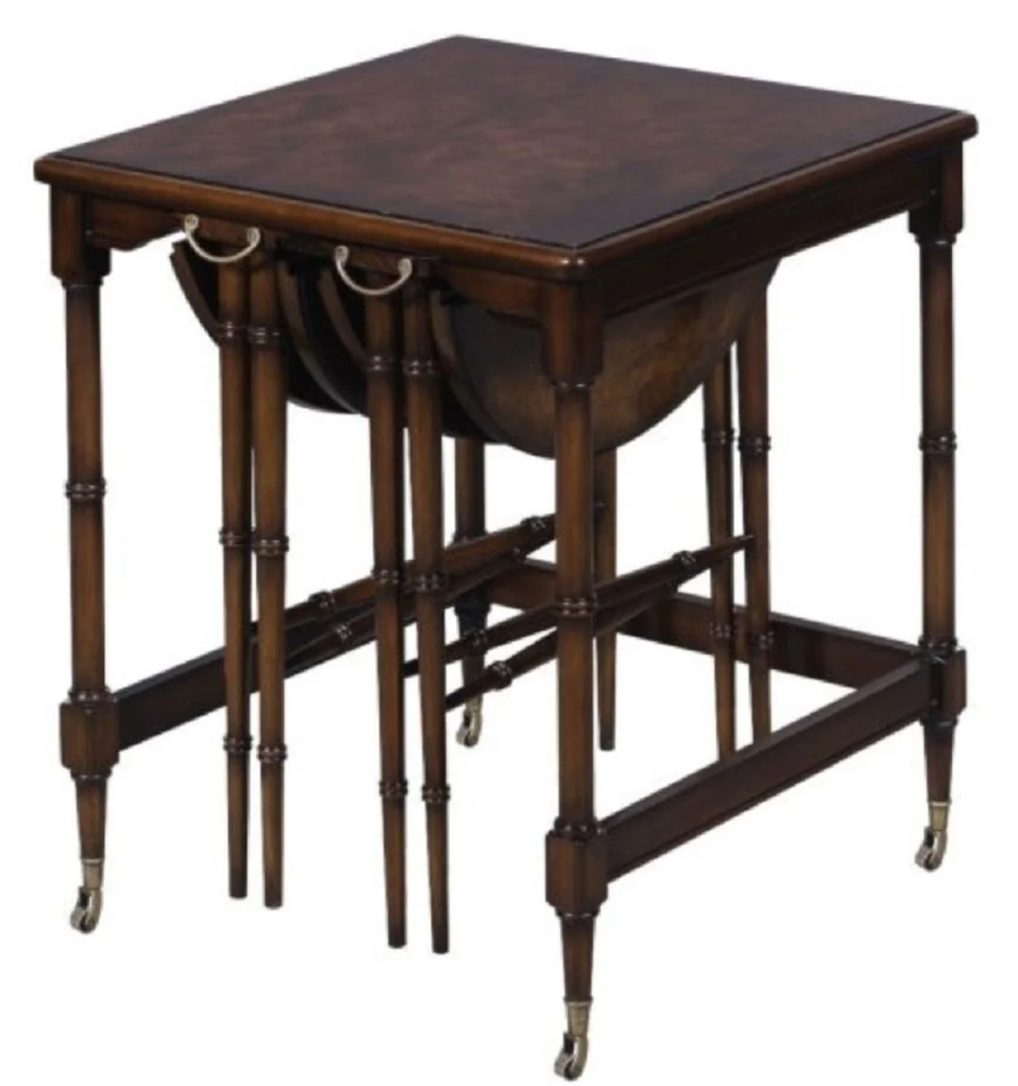 Luxury side table set brown / dark brown 48 x 48 x H. 59 cm - Hotel Furniture