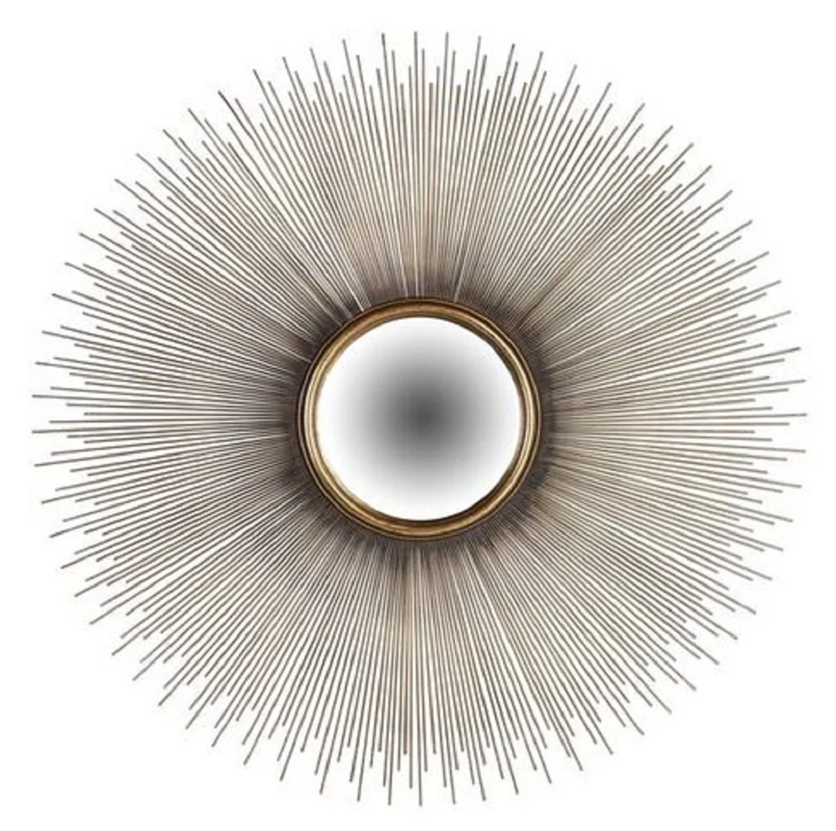 Luxury wall mirror gold Ø 90 cm - round living room mirror - bedroom mirror - cloakroom mirror - luxury furniture - luxury interior - luxury quality