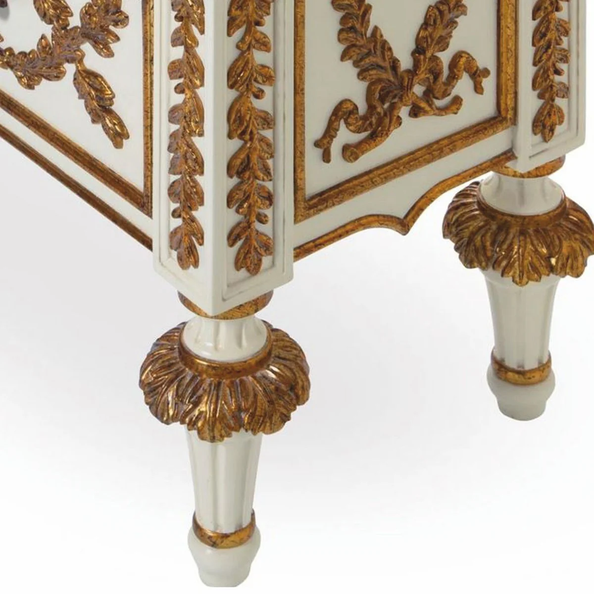 Luxury Baroque chest of drawers ivory / gold 135 cm - Baroque furniture
