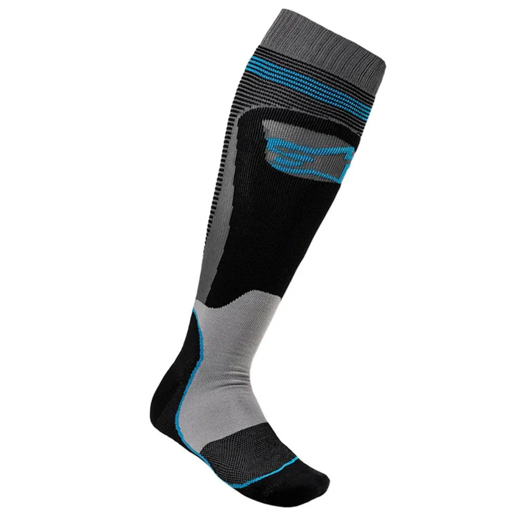 CALCETIN ALPINESTARS MX PLUS1 NEGRO / AZUL