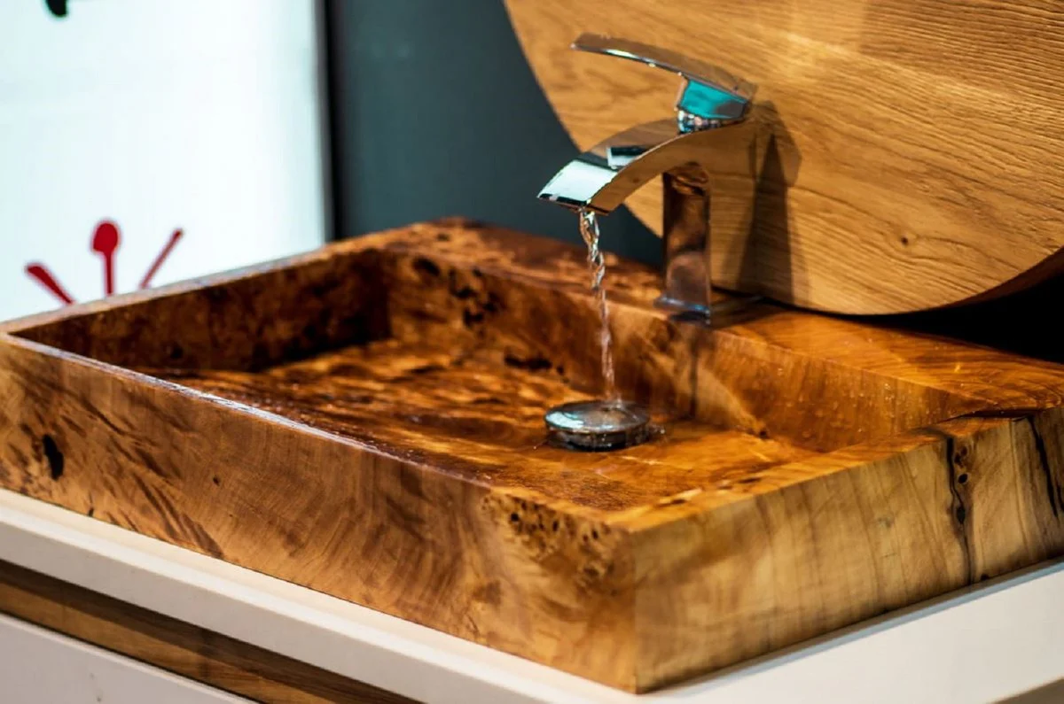 Luxury solid wood washbasin brown - various sizes