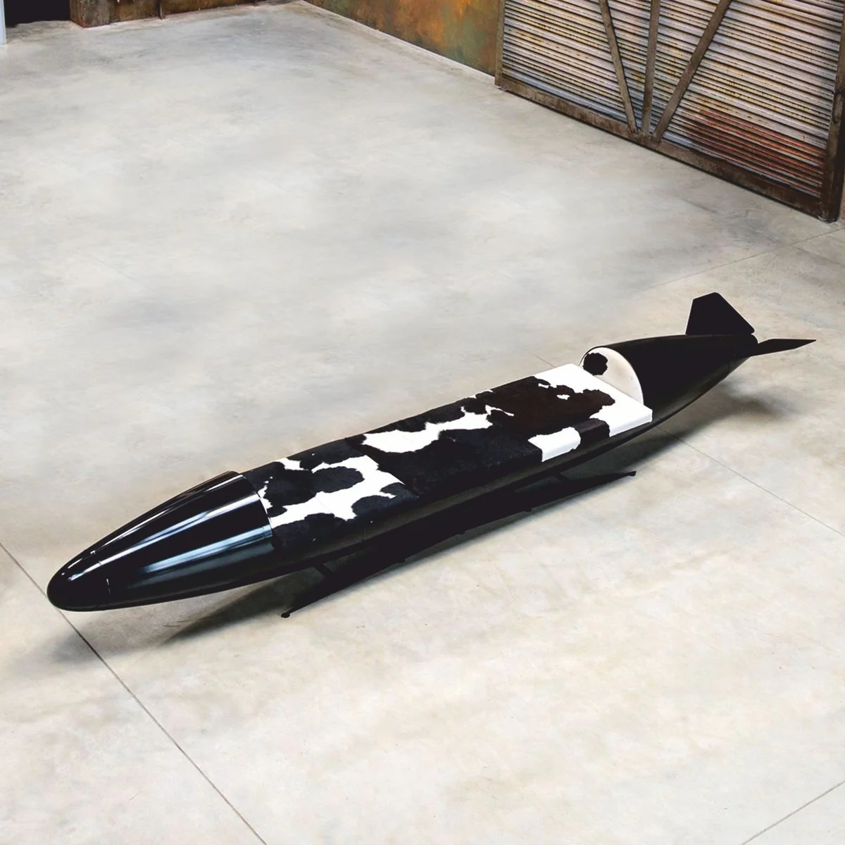 Luxury bench in torpedo shape 560 cm - original additional tank Tornado Fighter German Air Force