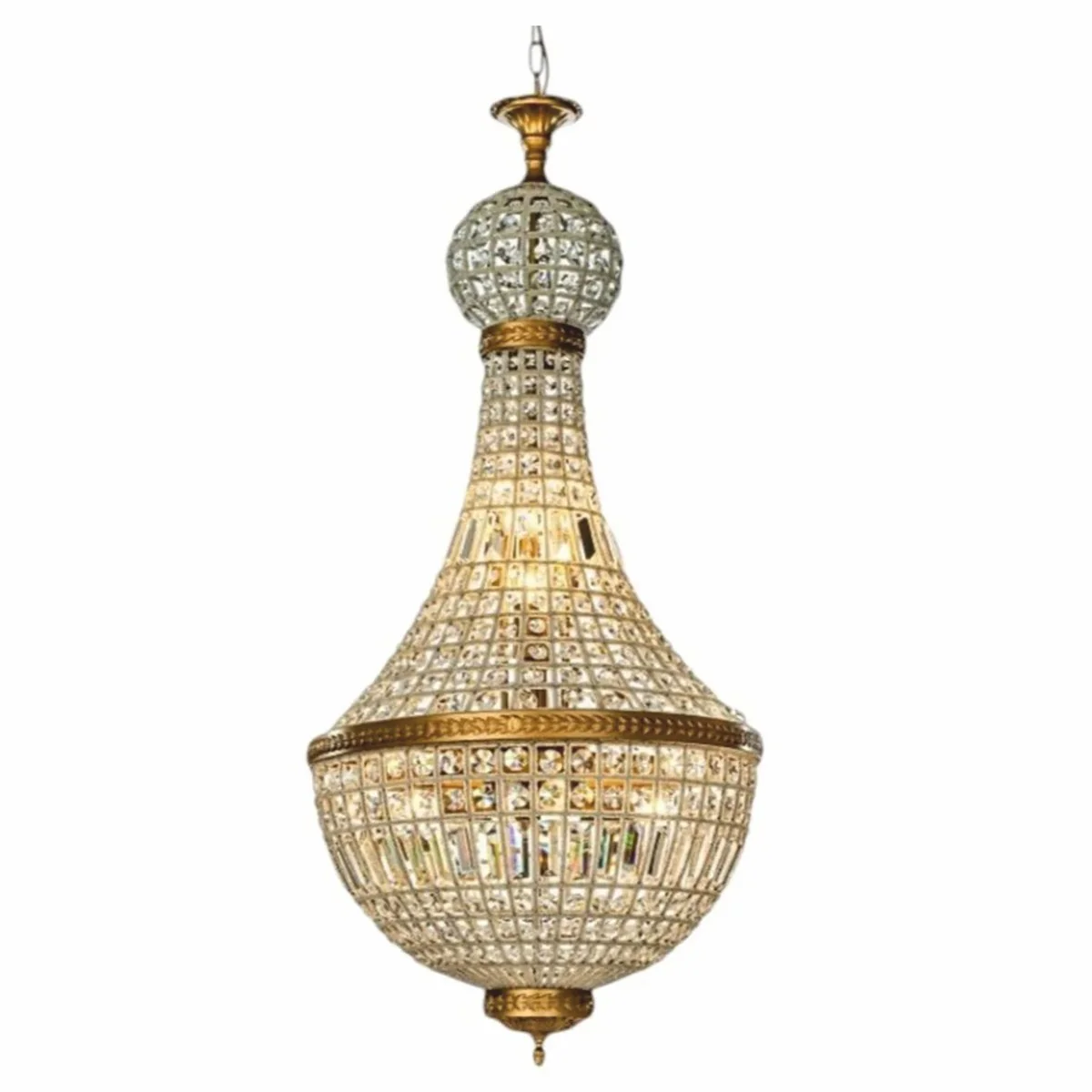 Baroque crystal chandelier gold Ø 50 x H. 110 cm - Baroque lights