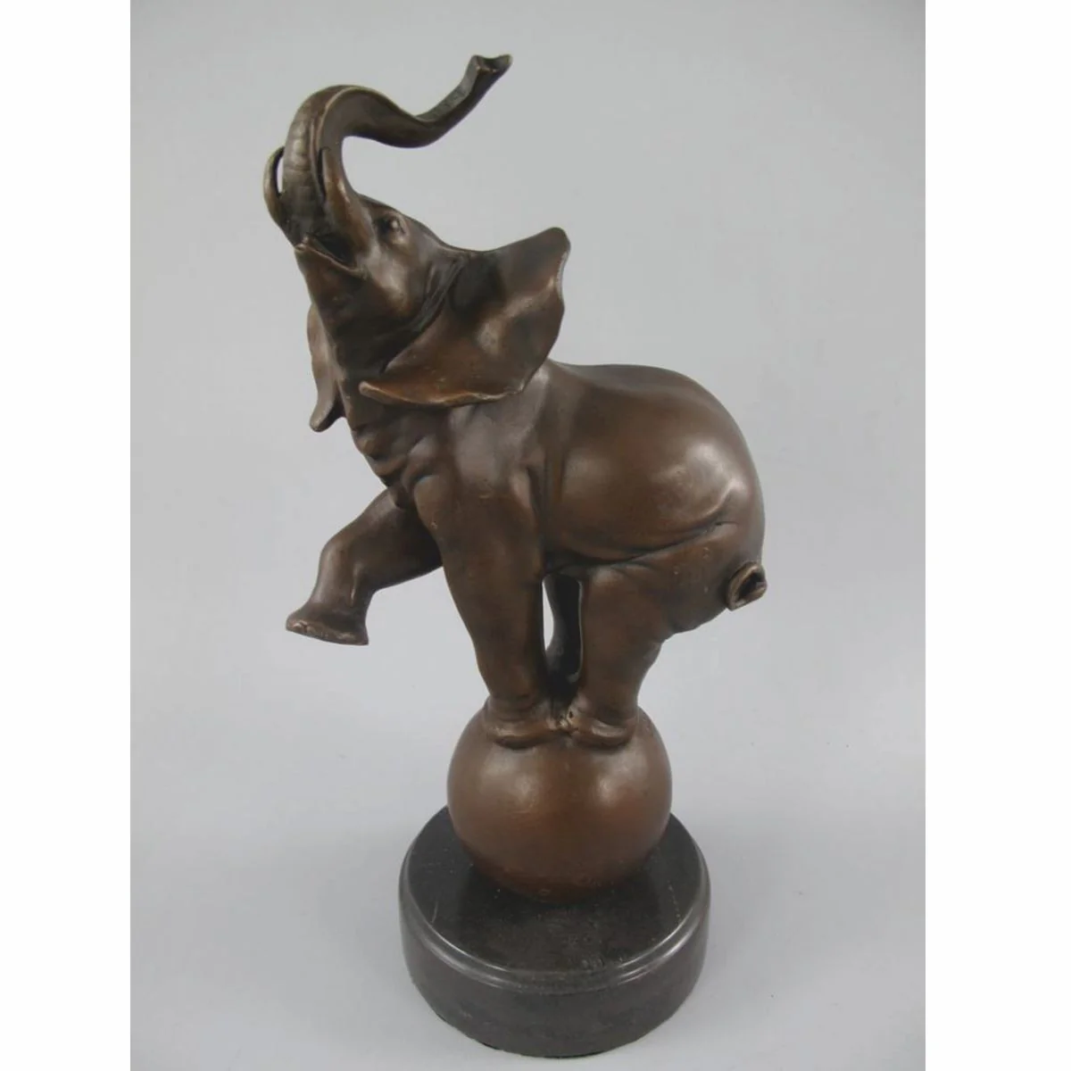 Bronze Deko Skulptur Elefant Bronze / Schwarz H. 33 cm - Deko Figur