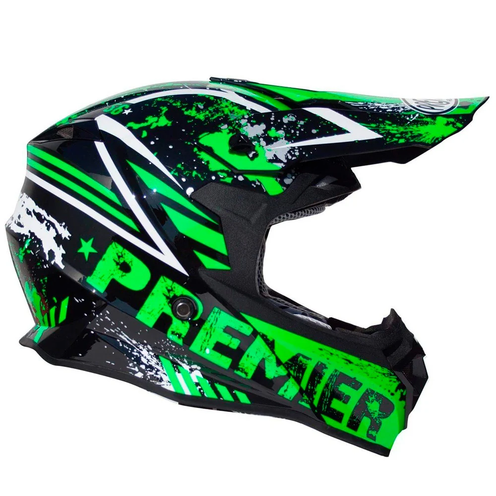 CASCO CROSS / ENDURO PREMIER EXIGE ZX7 NEGRO / VERDE