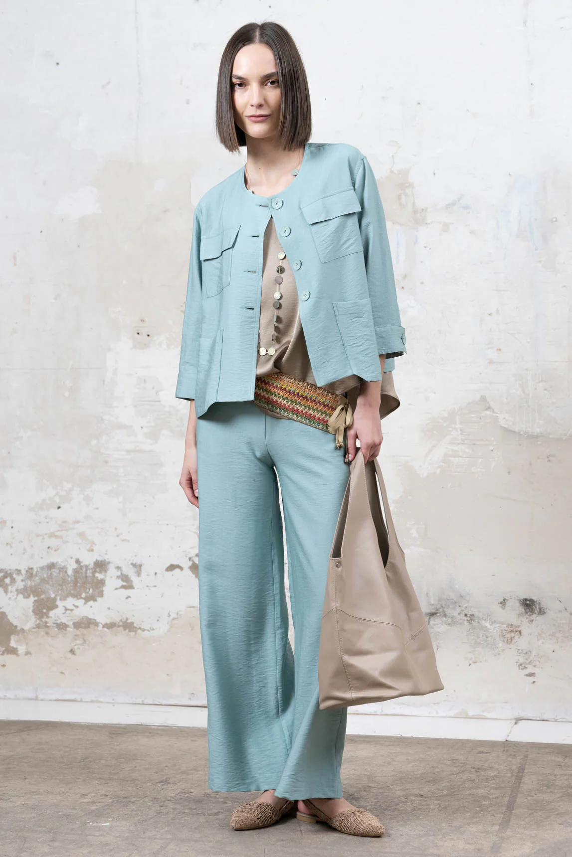 Rivera-Spanien Türkisfarbene Biella-Hose