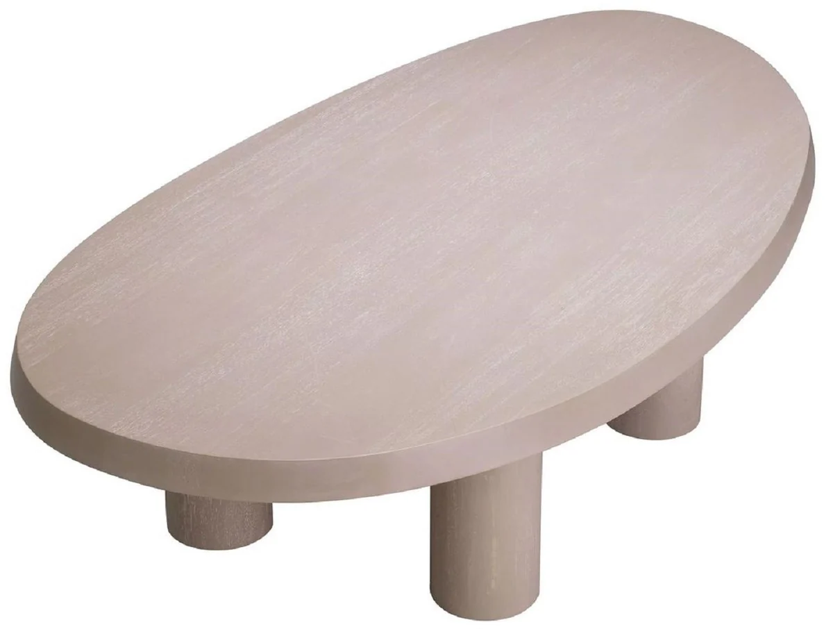 Luxury coffee table beige 149 x 78.5 x H. 35 cm - solid wood living room table - living room furniture - solid wood furniture - luxury furniture - luxury furnishings - luxury furniture - luxury quality