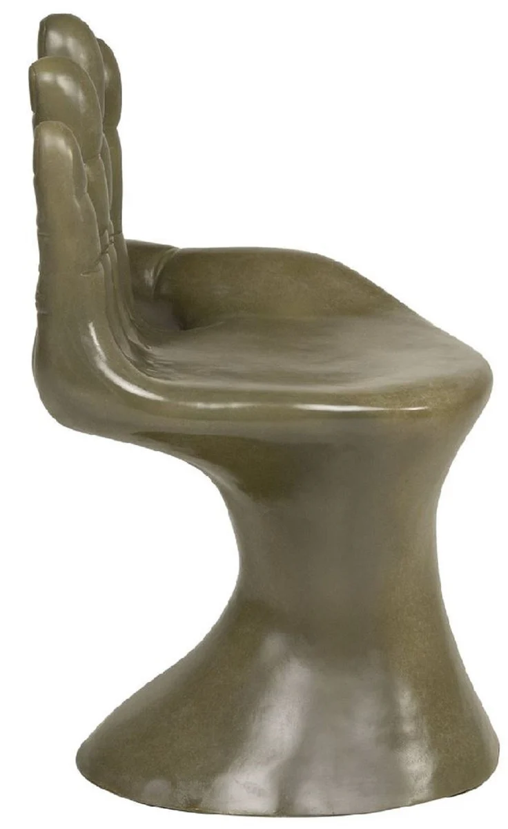 Luxury designer chair hand moss green 60 x 50 x H. 89 cm - Fiberglass chair - Luxury furniture - Designer furniture - Fiberglass furniture