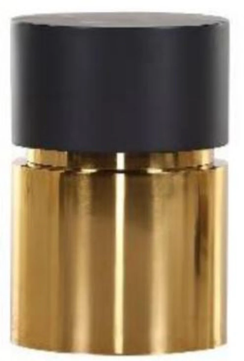 Luxury side table black / gold Ø 36 x H. 52 cm - Round powder-coated and galvanized metal table - Living room furniture