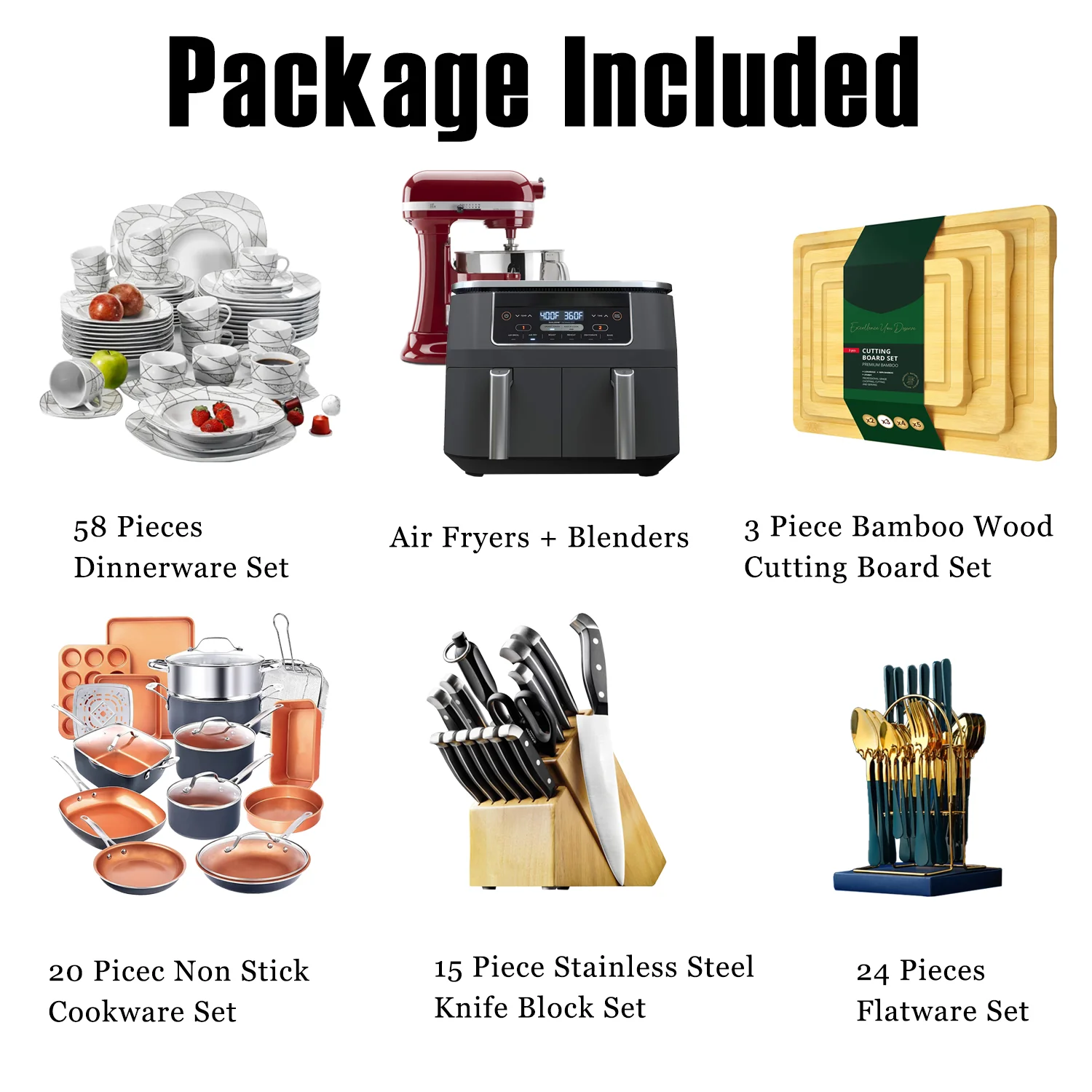 Zeitlich begrenzte Aktion, 122-teiliges Kitchen Spree-Angebot, das alle Bedürfnisse der Küche erfüllt