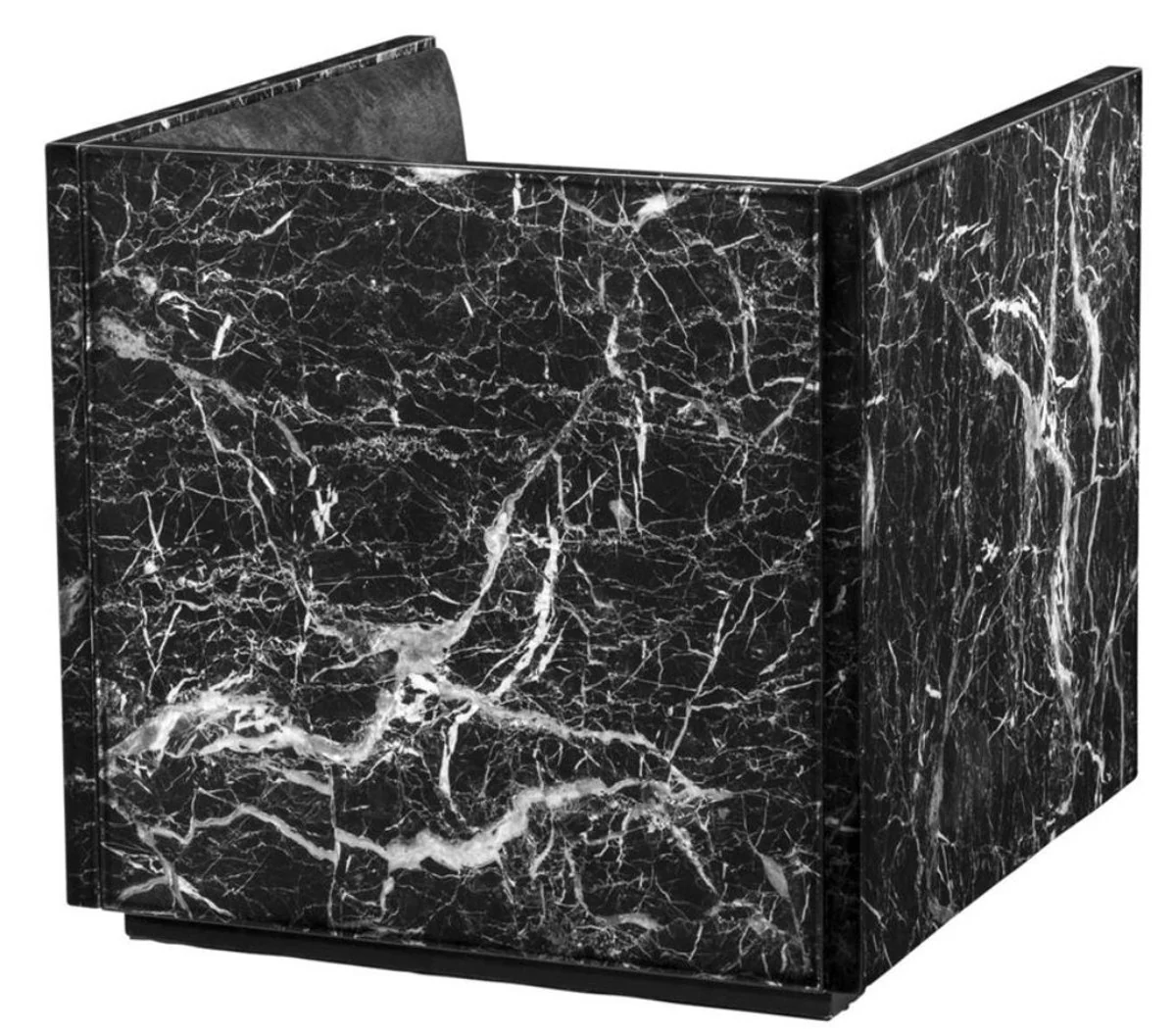 Luxus Hotel Sessel Schwarz 71 x 70 x H. 68 cm - Limited Edition