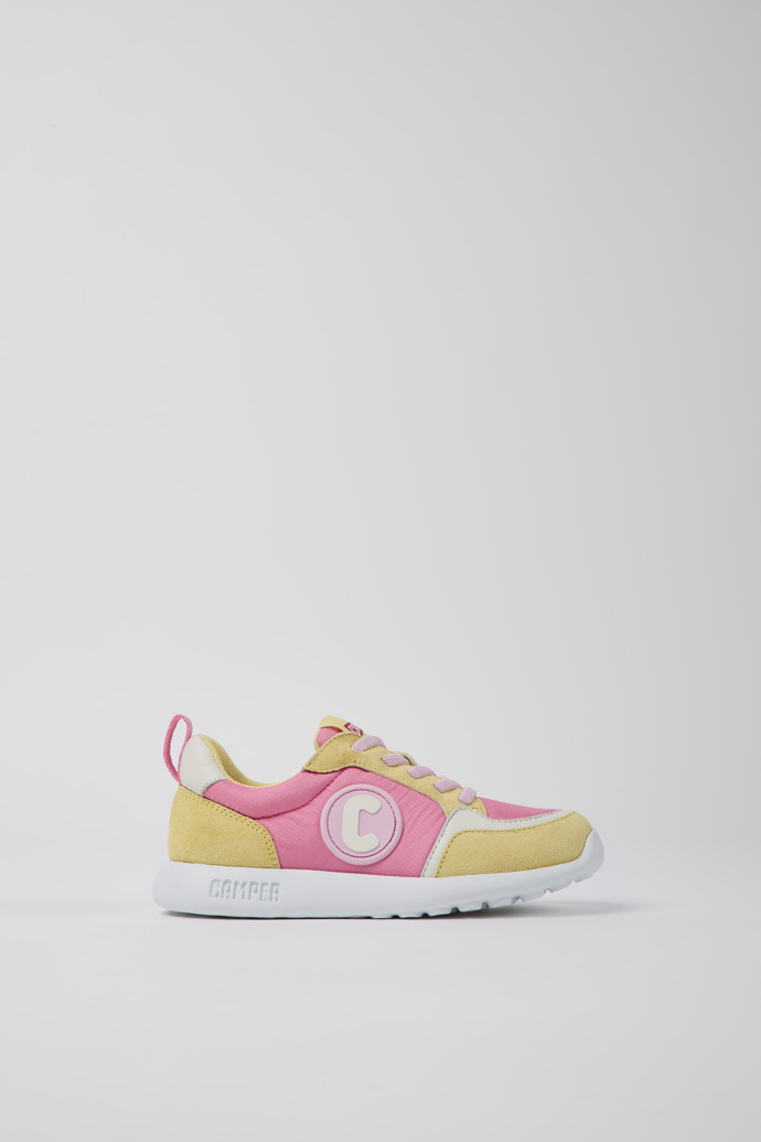 Driftie pink und gelb Stoff und Nubuck Sneaker für Kinder