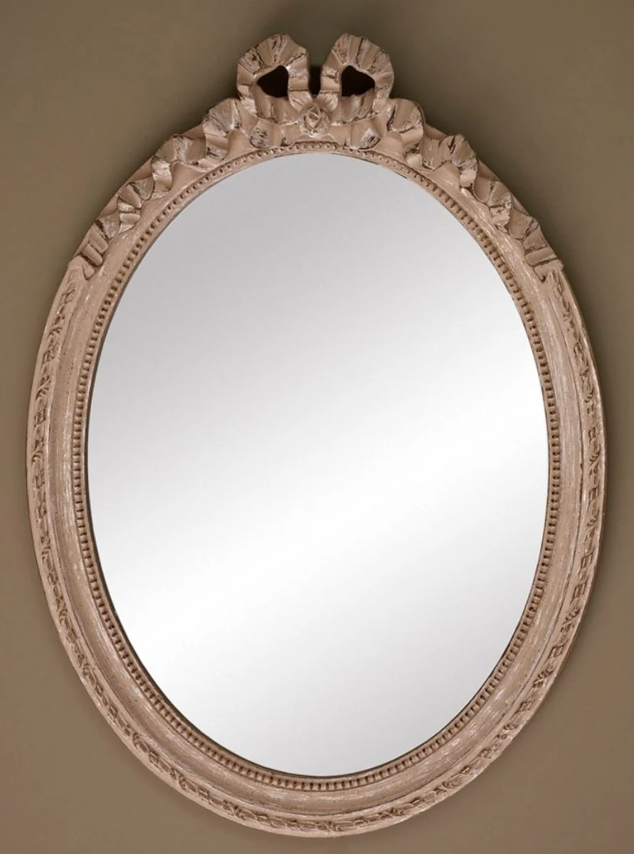 Baroque living room mirror beige 36.5 x H. 50 cm - living room furniture in the baroque style
