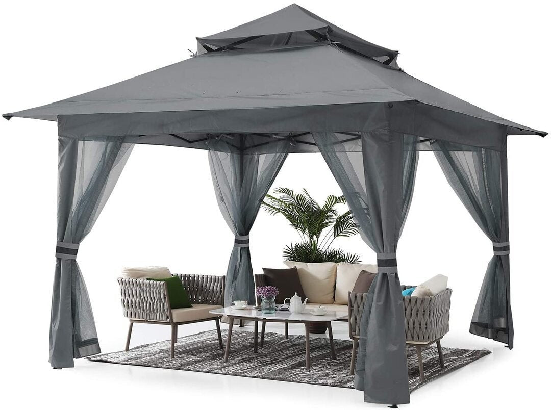13x13 Gazebo Tent Outdoor Pop nach oben Gazebo Canopy Shelter mit Moskitonetz
