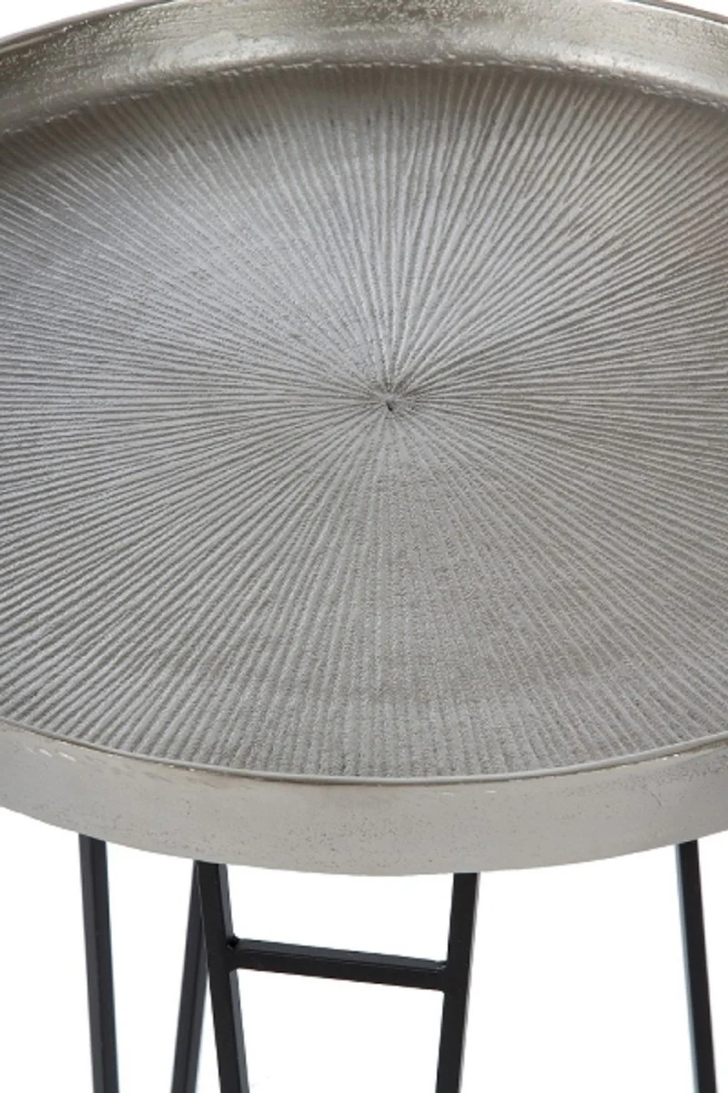Luxury living room side table set bronze / silver / gray Ø 50 x H. 60 cm - Round metal side tables
