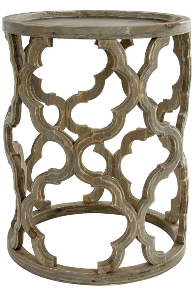 Designer side table brown Ø 40 x H. 54 cm - Modern round wooden table