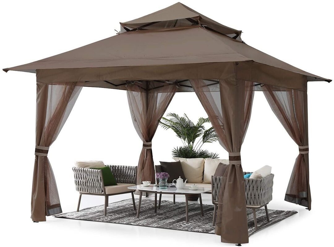 13x13 Gazebo Tent Outdoor Pop nach oben Gazebo Canopy Shelter mit Moskitonetz