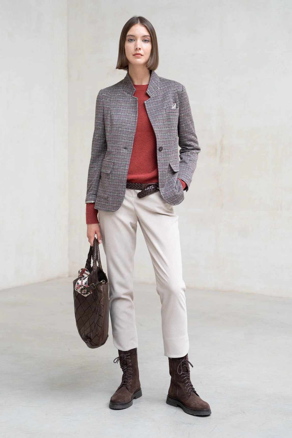 Rivera-Spanien Jersey Módena Kirschkaschmirwolle