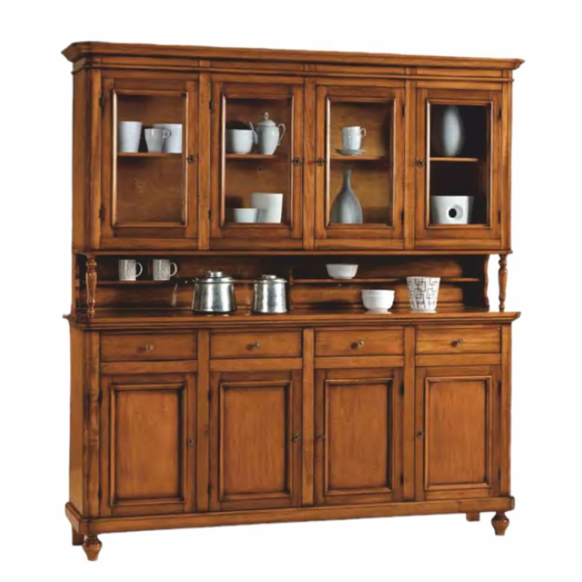 Country house style dining room cabinet brown 195 x 47 x H. 213 cm - Dining room furniture