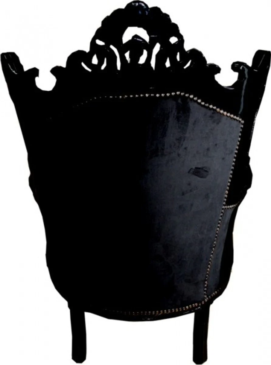 Barock Sessel Al Capone Schwarz-Schwarz