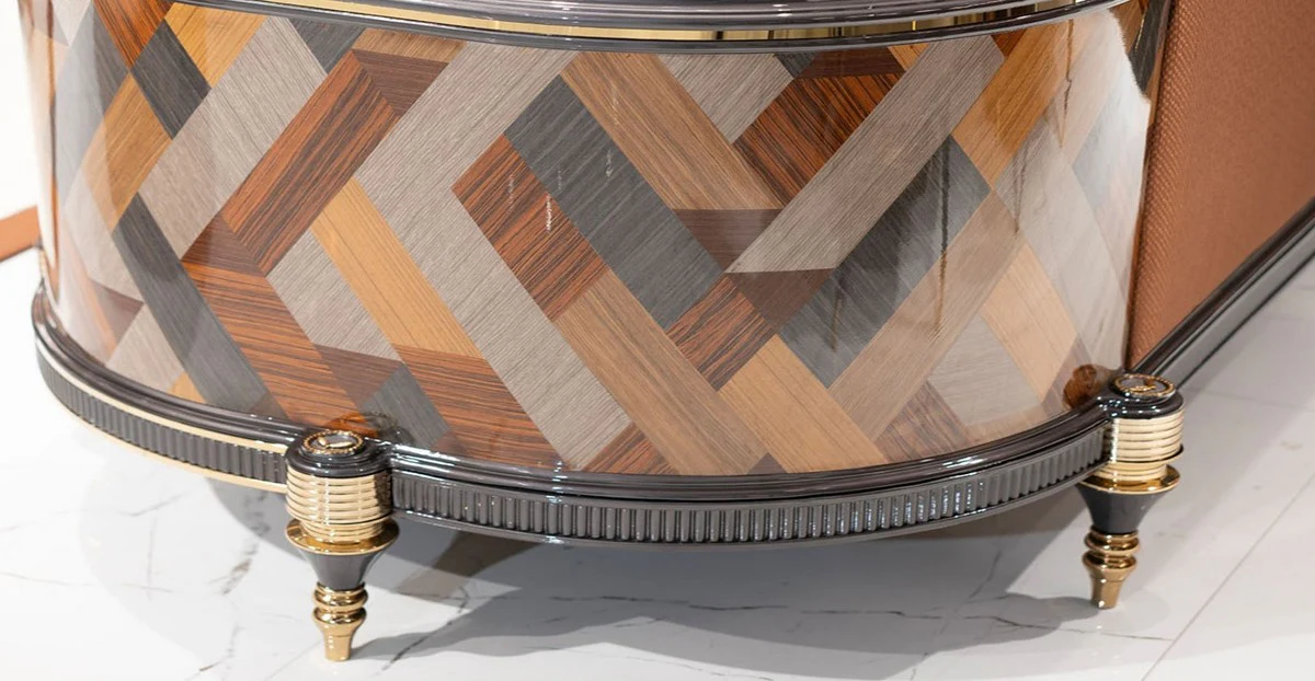 Luxury Art Deco Sofa Brown / Multicolor / Gray / Gold - Living Room Sofa - Living Room Furniture - Art Deco Furniture - Luxury Furniture