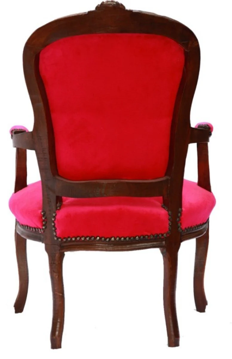 Baroque salon chair pink / brown