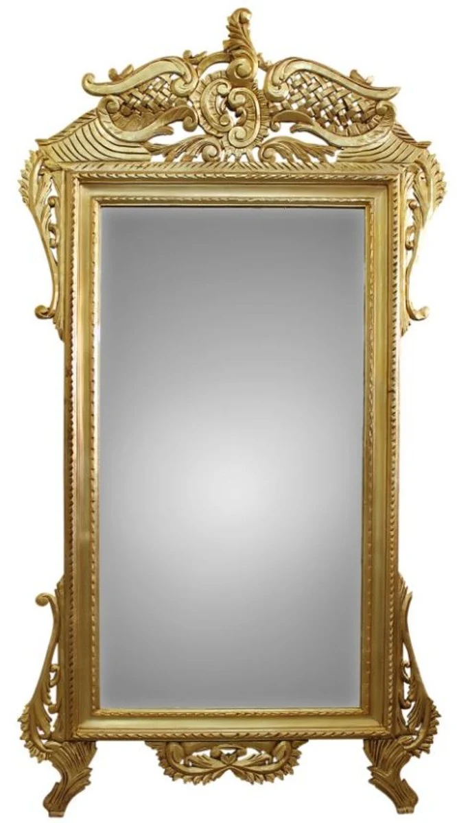 Luxury baroque wall mirror gold 110 x H. 210 cm - noble & magnificent